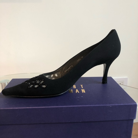 Stuart weitzman black low heels Size 10.5 - Picture 3 of 7